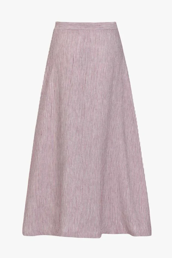 Giuliva Heritage Ada Skirt in Striped Linen<Women Skirts