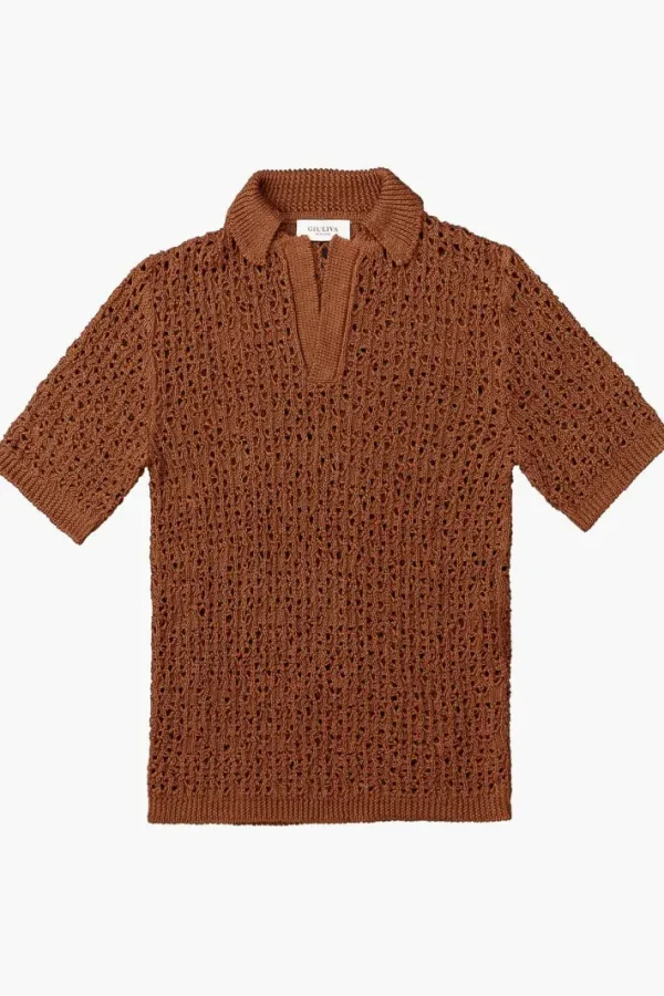 Giuliva Heritage Alain Sweater in Open Linen Knit< Polos | Knitwear