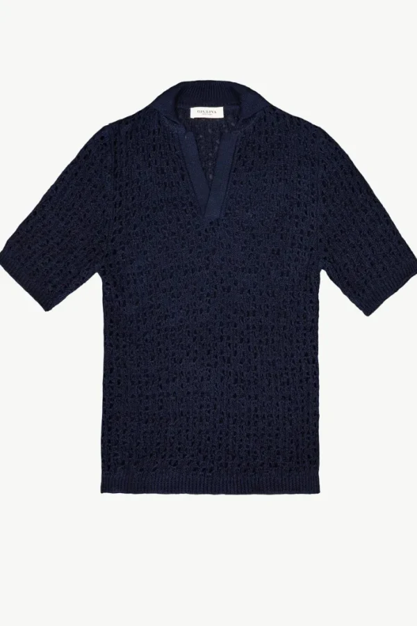 Giuliva Heritage Alain Sweater in Open Linen Knit< Polos | Knitwear