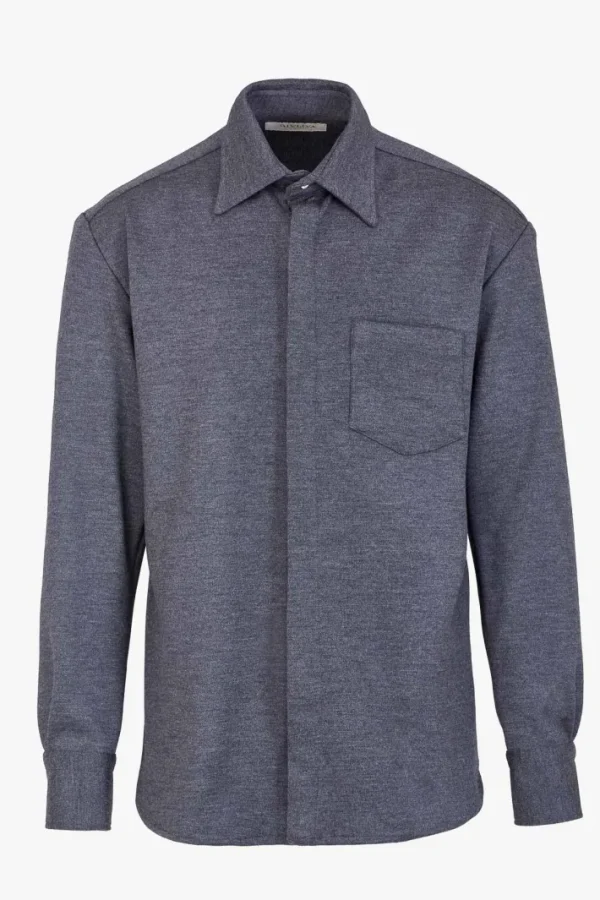 Giuliva Heritage Alberto Shirt in Wool Jersey< Shirts