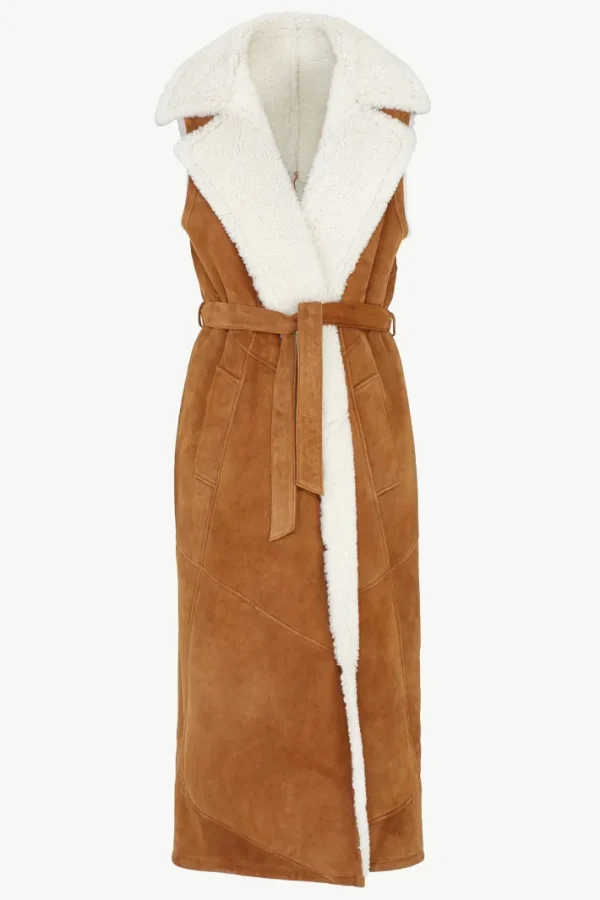 Giuliva Heritage Alex Sleeveless Trench in Shearling<Women Coats