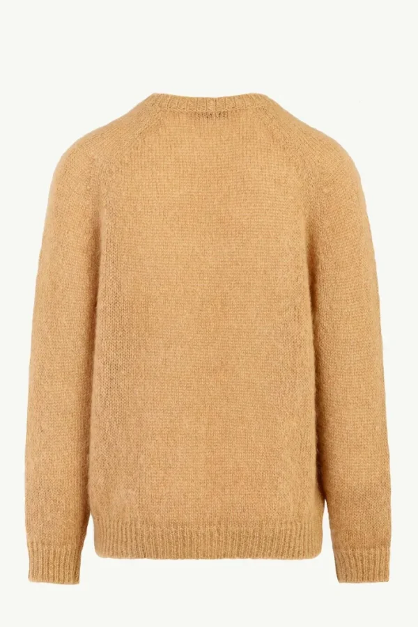 Giuliva Heritage Ambrogio Sweater in Mohair-Blend and Leather Trim< Knitwear