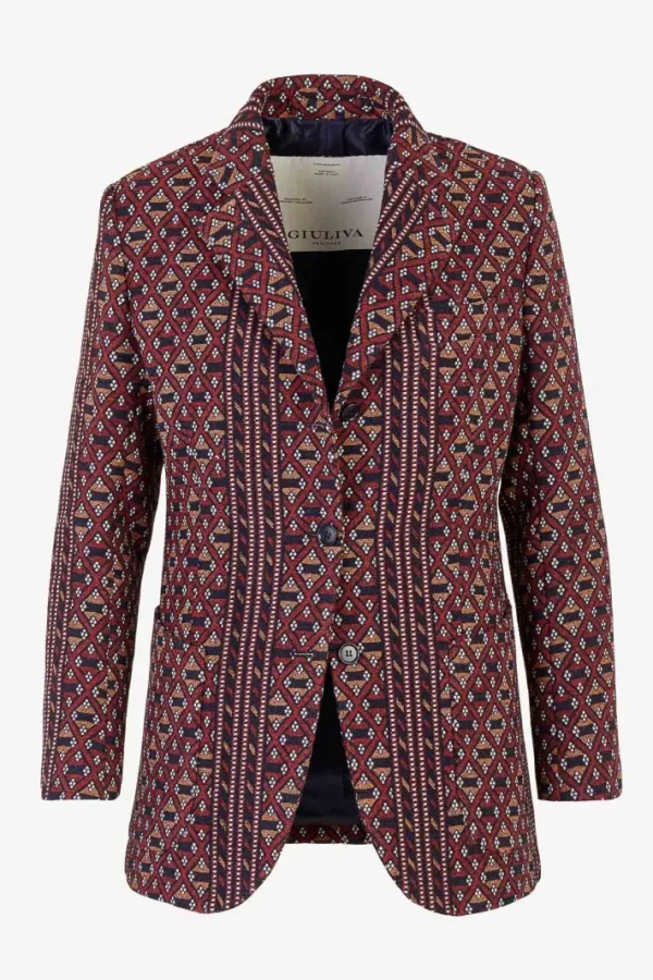 Giuliva Heritage Andrea Blazer in Wool Blend Jacquard<Women Blazers