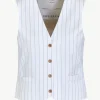 Giuliva Heritage Andrea Vest in Cotton Stripes<Women Waistcoats