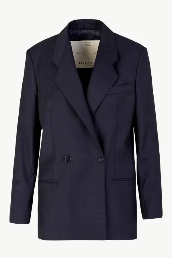 Giuliva Heritage Anna Blazer in Wool Windowpane<Women Blazers