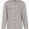 Giuliva Heritage Antonio Shirt in Linen Herringbone< Shirts