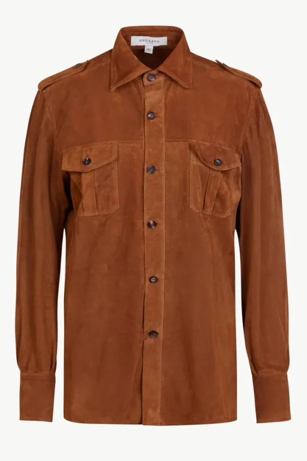 Giuliva Heritage Antonio Shirt in Suede< Shirts