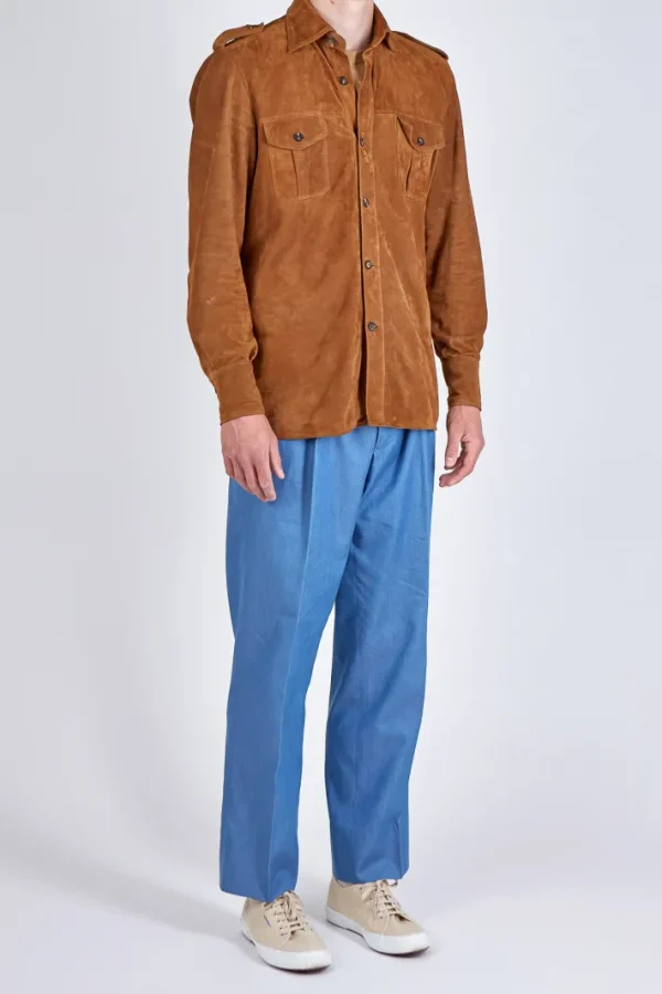 Giuliva Heritage Antonio Shirt in Suede< Shirts