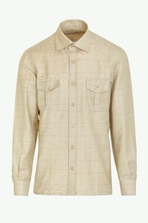 Giuliva Heritage Antonio Shirt in Wool Check< Shirts