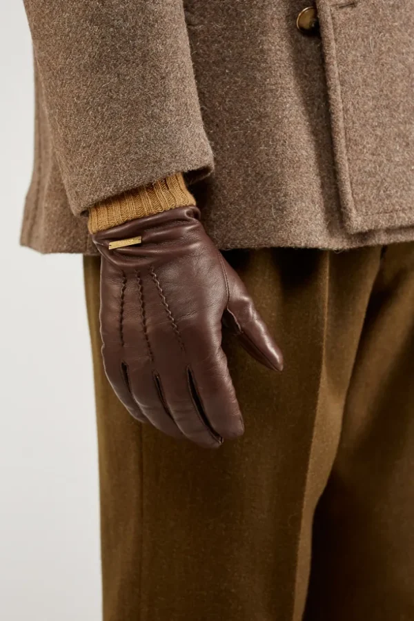 Giuliva Heritage Balmoral Men’s Gloves in Leather and Cashmere< Accessories