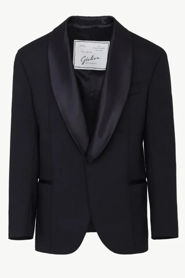 Giuliva Heritage Bernardo Smoking Blazer in Wool Barathea< Blazers