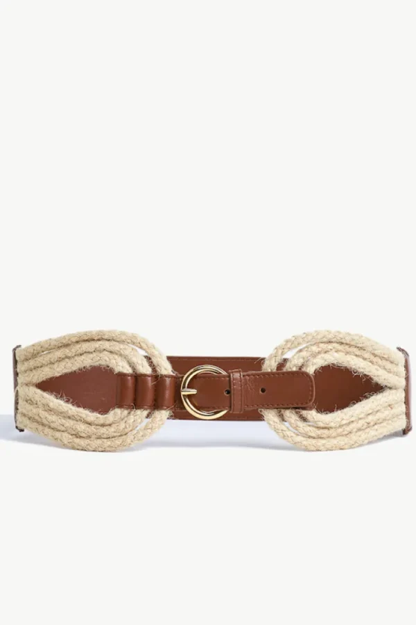 Giuliva Heritage Bridle Belt in Rope and Leather<Women Accessories