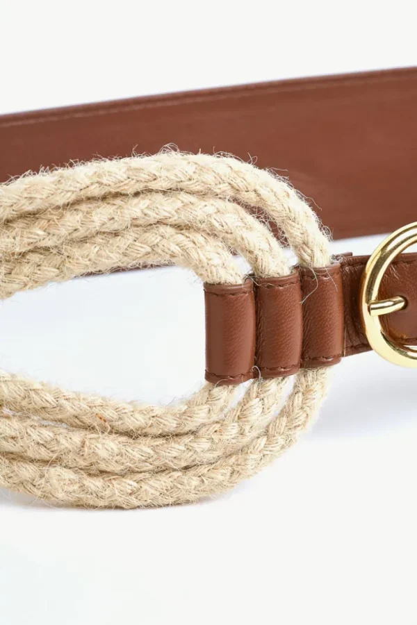 Giuliva Heritage Bridle Belt in Rope and Leather<Women Accessories