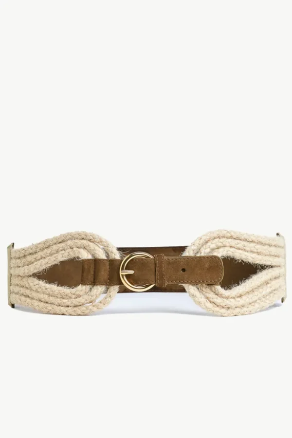 Giuliva Heritage Bridle Belt in Rope and Suede<Women Accessories