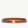 Giuliva Heritage Camelia Belt in Fabric and Suede<Women Accessories