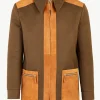 Giuliva Heritage Carlo Jacket in Cotton Twill & Suede< Blazers