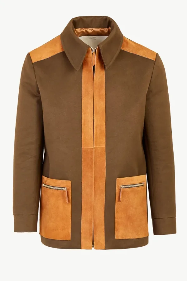 Giuliva Heritage Carlo Jacket in Cotton Twill & Suede< Blazers