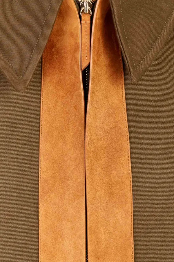 Giuliva Heritage Carlo Jacket in Cotton Twill & Suede< Blazers