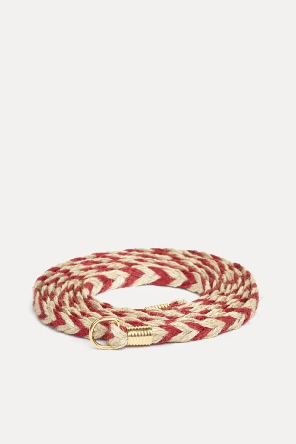 Giuliva Heritage Chain Rope Belt in Jute and Leather<Women Accessories