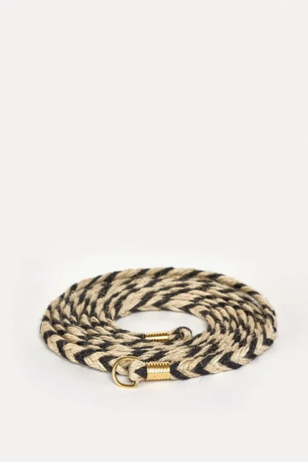 Giuliva Heritage Chain Rope Belt in Jute and Leather<Women Accessories