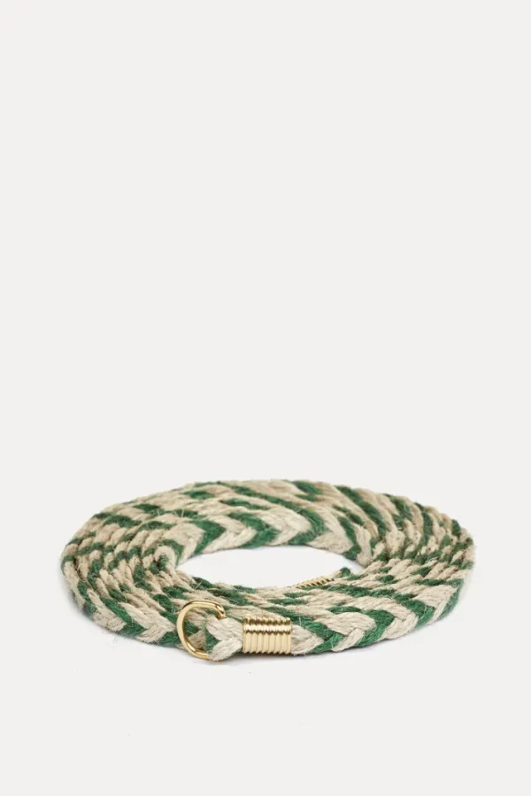 Giuliva Heritage Chain Rope Belt in Jute and Leather<Women Accessories