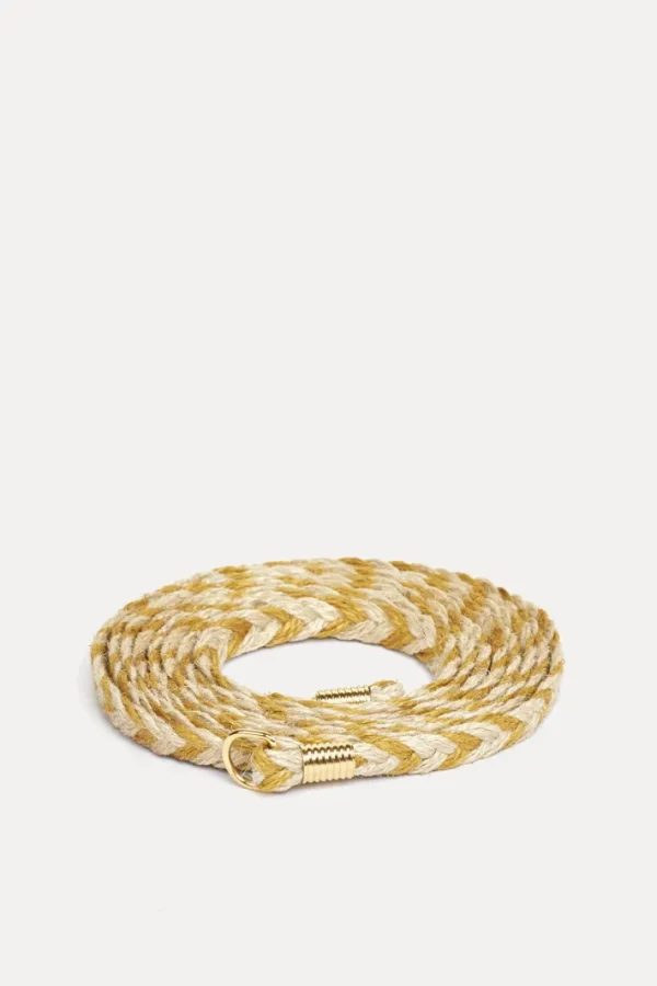 Giuliva Heritage Chain Rope Belt in Jute and Leather<Women Accessories