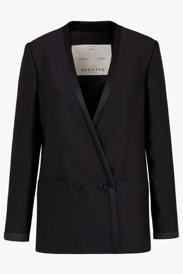 Giuliva Heritage Charlotte Blazer in Wool, Cotton & Silk<Women Blazers