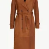 Giuliva Heritage Christie Trench Coat in Suede<Women Coats