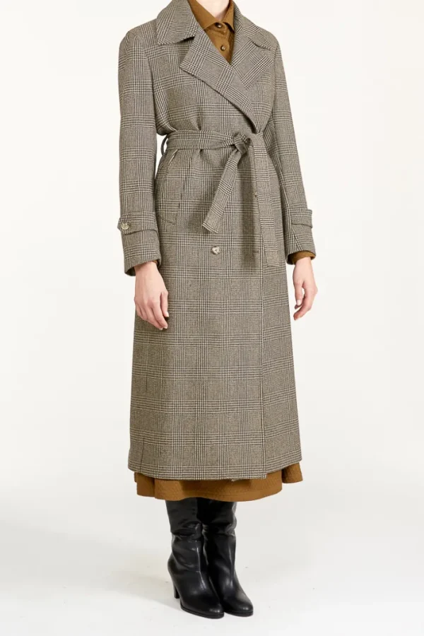 Giuliva Heritage Christie Trench Coat in Wool Prince of Wales<Women Coats