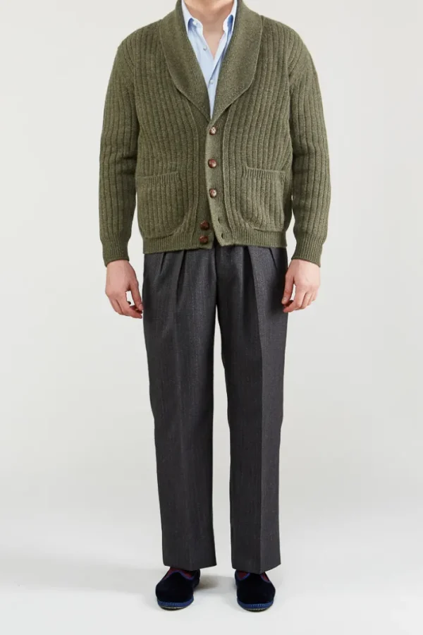 Giuliva Heritage Clemente Cardigan in Wool and Cashmere blend< Knitwear