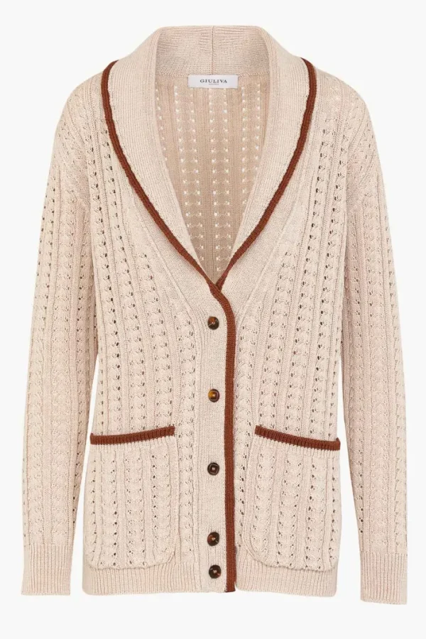 Giuliva Heritage Clio Cardigan in Cotton Knit<Women Knitwear