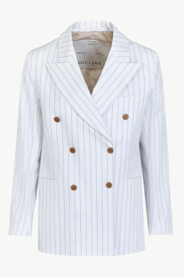 Giuliva Heritage Cornelia Blazer in Cotton Stripes<Women Blazers