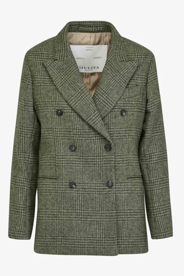 Giuliva Heritage Cornelia Blazer in Wool Check<Women Blazers