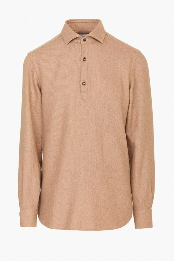 Giuliva Heritage Dario Polo Shirt in Camelhair< Shirts | Polos