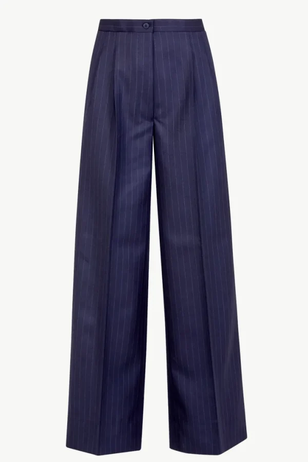 Giuliva Heritage Elsa Trousers in Wool Pinstripe<Women Trousers