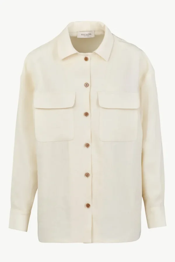 Giuliva Heritage Ennia Shirt in Linen Crepe<Women Tops