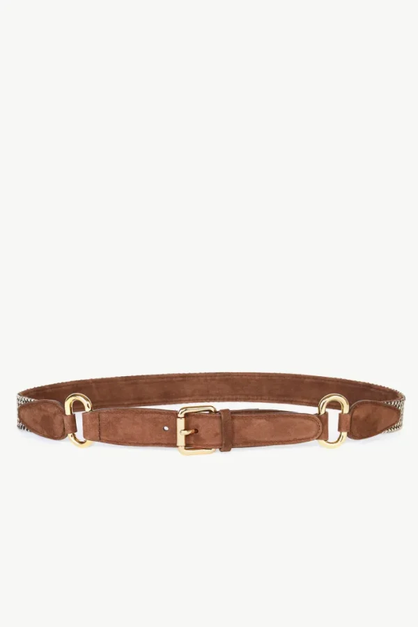 Giuliva Heritage Enrico Belt in Fabric and Suede<Women Accessories