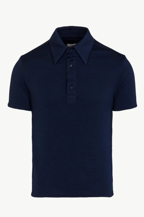 Giuliva Heritage Enzo Polo in Textured Striped Jersey< Polos