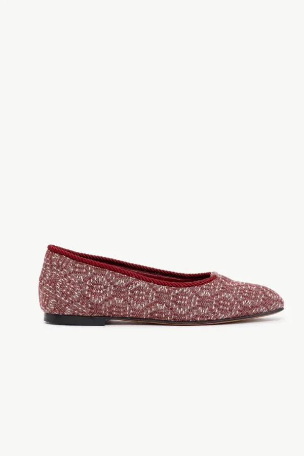 Giuliva Heritage Fireplace Ballerina in Fabric and Leather<Women Shoes