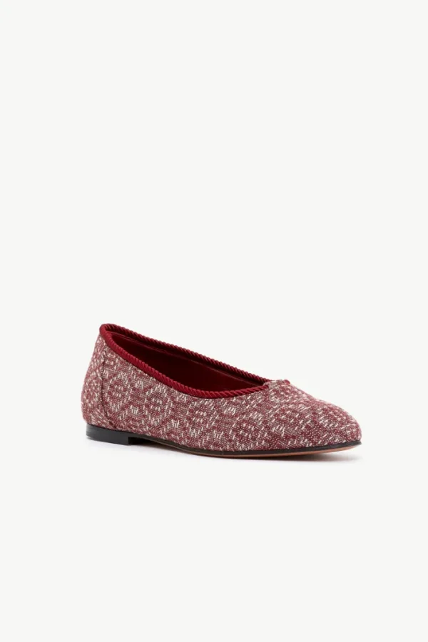 Giuliva Heritage Fireplace Ballerina in Fabric and Leather<Women Shoes