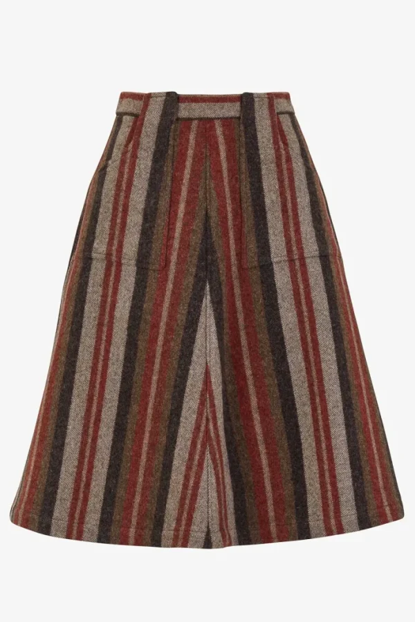 Giuliva Heritage Flaminia Skirt in Wool Stripes<Women Skirts