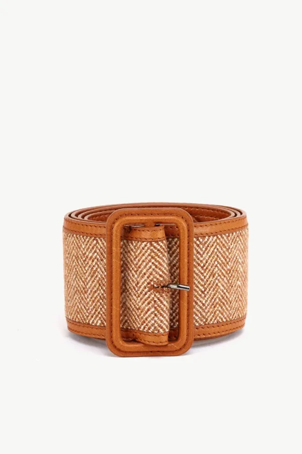 Giuliva Heritage Frame Belt in Fabric and Leather<Women Accessories