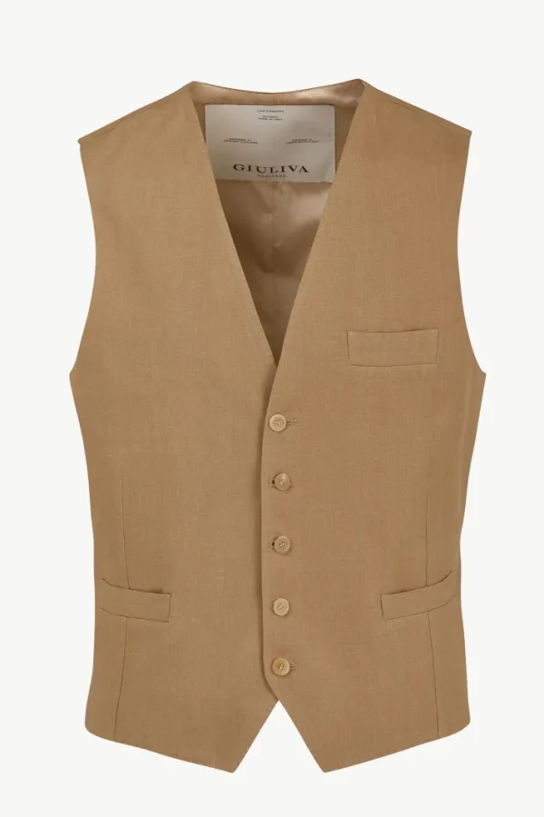 Giuliva Heritage Giano Waistcoat in Linen< Waistcoats