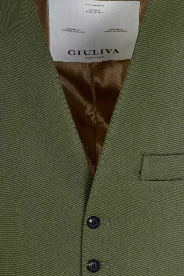 Giuliva Heritage Giano Waistcoat in Wool Drill< Waistcoats