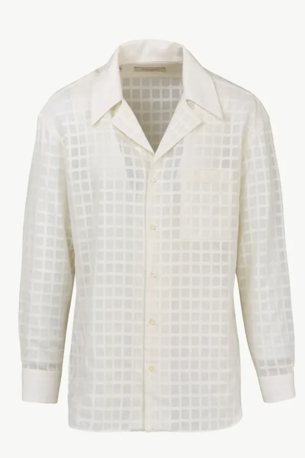 Giuliva Heritage Giovanni Shirt in Textured Wool and Cotton Check< Shirts