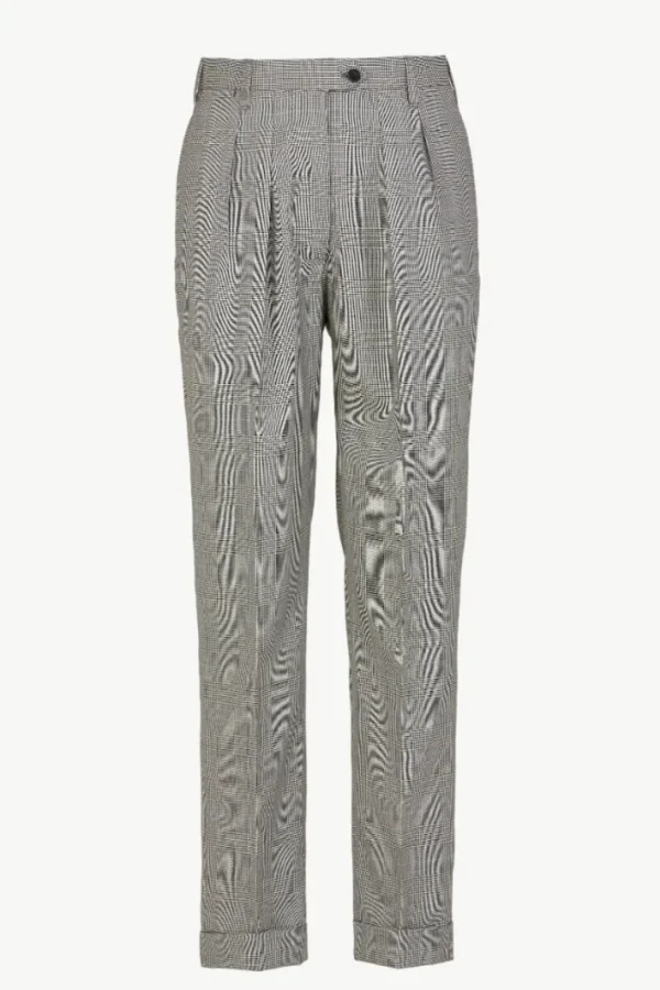 Giuliva Heritage Husband Trousers in Wool Prince of Wales<Women Trousers