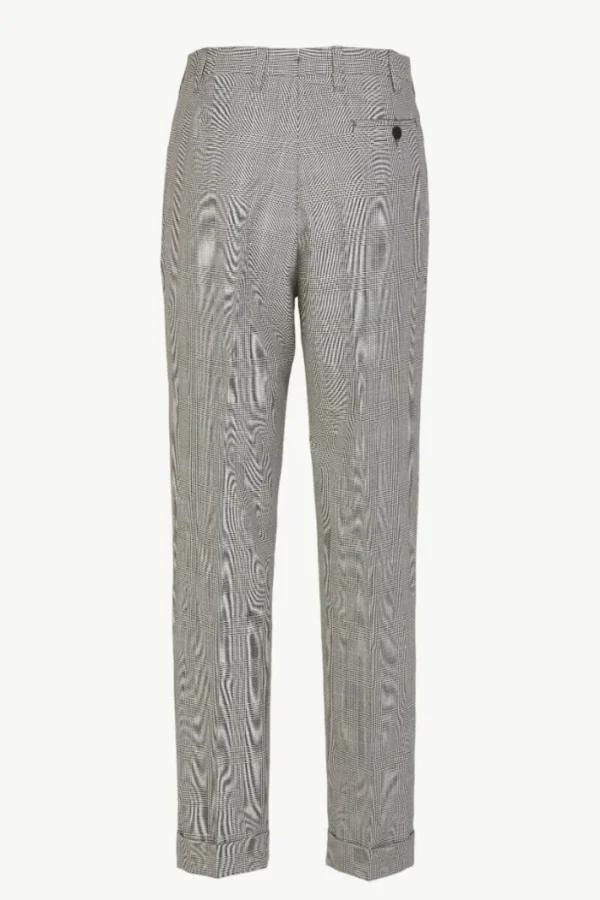 Giuliva Heritage Husband Trousers in Wool Prince of Wales<Women Trousers