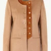 Giuliva Heritage Lara Blazer in Camelhair and Suede<Women Blazers