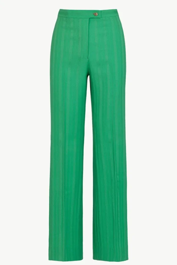 Giuliva Heritage Laura Trousers in Virgin Wool Jacquard Stripes<Women Trousers