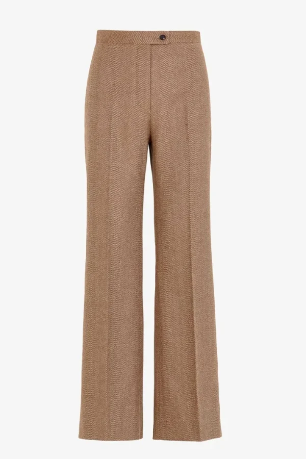 Giuliva Heritage Laura Trousers in Wool Herringbone<Women Trousers